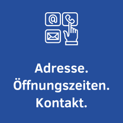 Per Klick kommt man zu Adresse, Öffnungszeiten, Kontakt